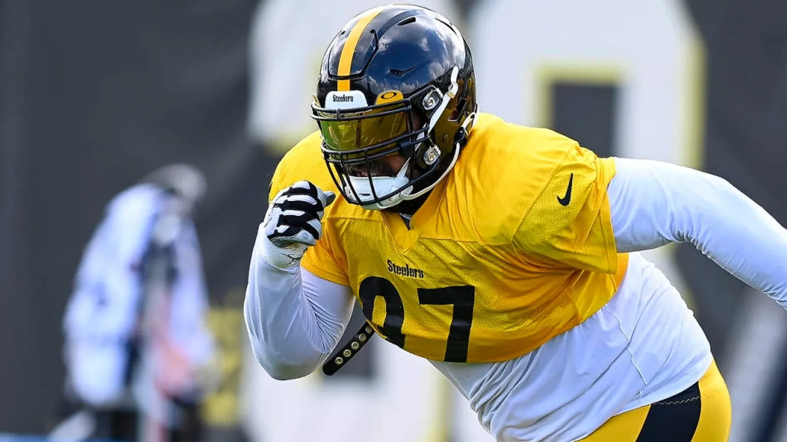 Cam Heyward to miss OTAs, seek contract extension taken Downtown (Steelers). Photo by Karl Roser/STEELERS